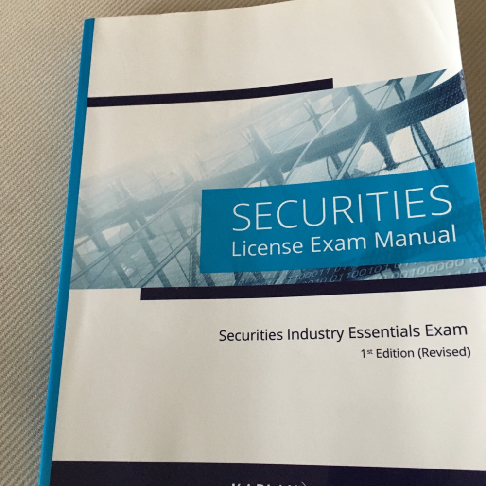 Kaplan SIE (Security industry Essentials) exam manual - 1st edition